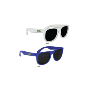 Crystalline Mirrored Malibu Sunglasses blue