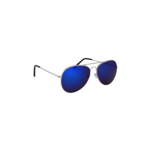 Color Mirrored Aviator Sunglasses main blue