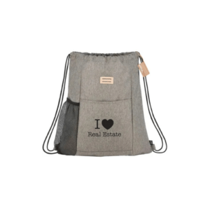 Customized The Goods Recycled Drawstring - Silk Screen gray