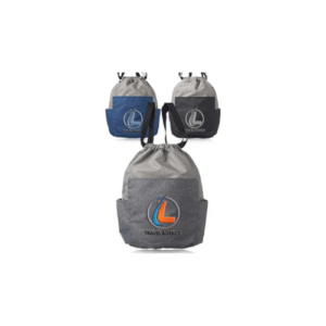 Printed Kindling Satchel Drawstring Backpacks gray main