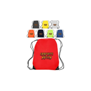 Printed Black Trim Drawstring Bags main