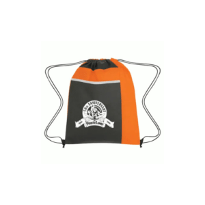Custom Non-Woven Drawstring Pack -Lg Front Pocket