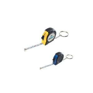 Rubber Keychain Tape Measure With Laminated Label