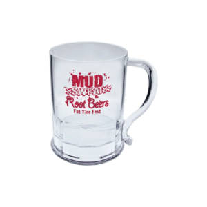 16 oz Plastic Fluted Root Beer Mug with Handle