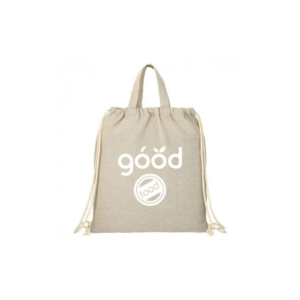 Custom Recycled 5oz Cotton Drawstring Bag white