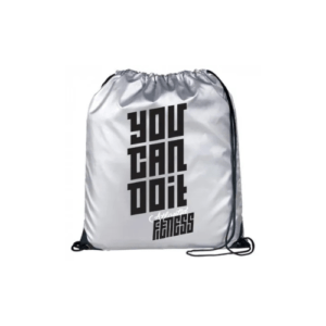 Promotional Oriole Reflective Drawstring Bag white