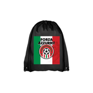 Imprinted World Cup Drawstring Backpack - Full Color black